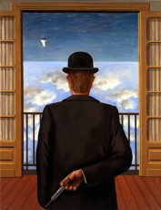 A fake Magritte. Who knows what was in his mind when he created his paintings, or in mine when I did this fake… 60 x 40 cm