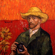Vincent the photographer. 40 x 40 cm