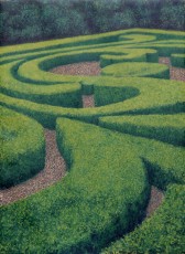 ‘The garden of the chateau at Auver-sur-Oise, France’  61 x 45cm. AVAILABLE. Within a short walk of where Vincent van Gogh lived and died, this is a more peaceful place that he, in the few peaceful times he knew there, would have known. Shapes can be fascinating.