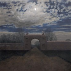 ‘Kirby Hall, nocturne’  100 x 100 cm. AVAILABLE. This is part of an Elizabethan country house in Northamptonshire. Now here’s a question for you to answer; please dig deep and be honest. Why are nocturnal paintings so often see as being melancholy? Isn’t there something truly beautiful about the night, especially when the moon is bright and peace is all around us?  Yes, you did just hear the distant hoot of an owl.