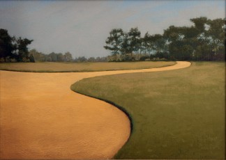 ‘Speke Hall’  28 x 39 cm. AVAILABLE. The path in front of a Tudor Timber-framed manor house on the banks of the River Mersey. This is a small painting but I love it. There’s a simple pleasure to be had in shapes.